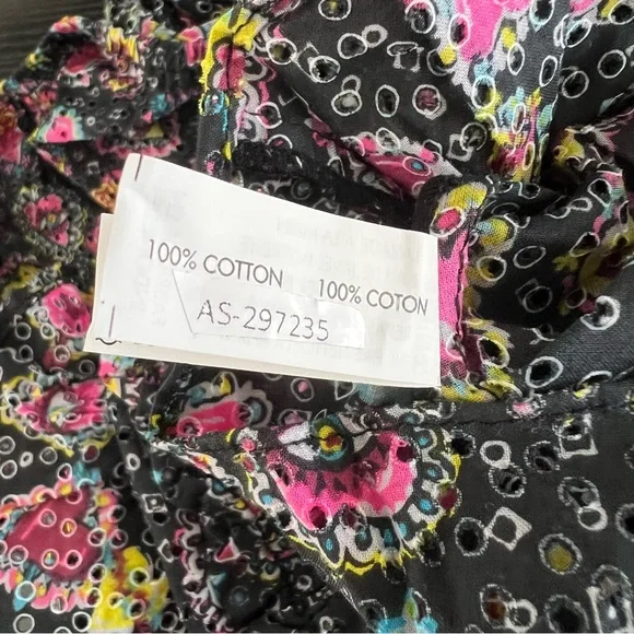 Poupette St Barth Kaia Heart One Shoulder Mini Dress in Black Multi NWT - Picture 10 of 10